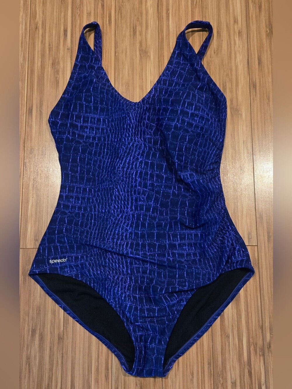 Speedo Deep Purple Textured Look One-Piece Swimsuit